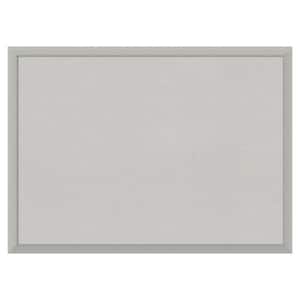 Silver Leaf Wood Framed Grey Corkboard 30 in. x 22 in. Bulletin Board Memo Board