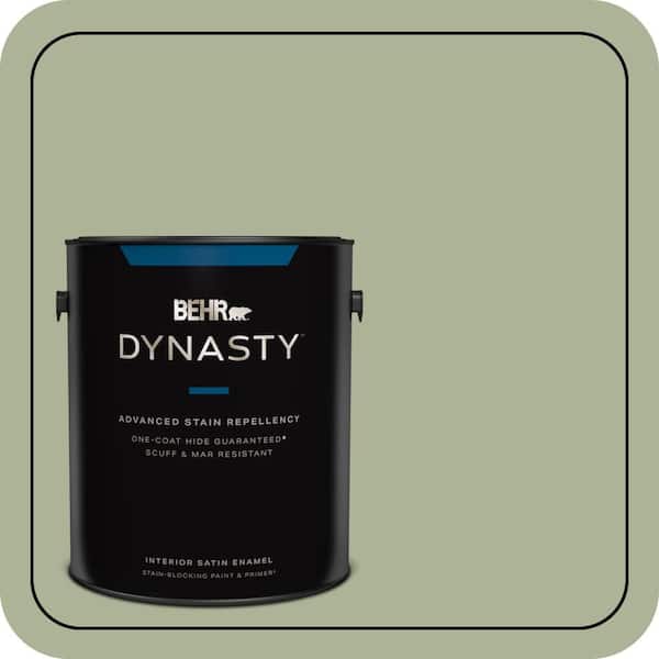 BEHR DYNASTY 1 gal. #HDC-CT-28 Cottage Hill One-Coat Hide Satin Enamel Interior Stain-Blocking Paint and Primer