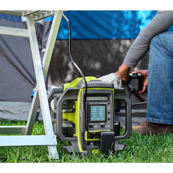 RYOBI - 18V ONE+ 1800-Watt Portable Battery Inverter Power Station/8-Port Charger with (4) 6.0Ah Batteries