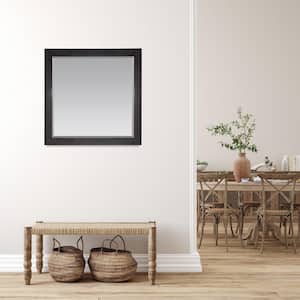 Maribella 33.5 in. W x 36 in. H Rectangular Wood Framed Wall Bathroom Vanity Mirror in Rust Black