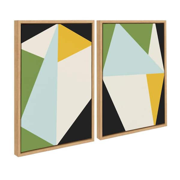 Kate and Laurel Sylvie Bold Graphic 1 and 2 by The Creative Bunch Studio 2 Piece Framed Art Print 18 in. x 24 in.