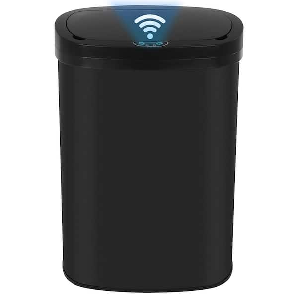 NINESTARS 13.2 Gal. Hands-Free Infrared Motion Sensor Trash Can/Stainless  Steel Trash Cab DZT-50-13 - The Home Depot