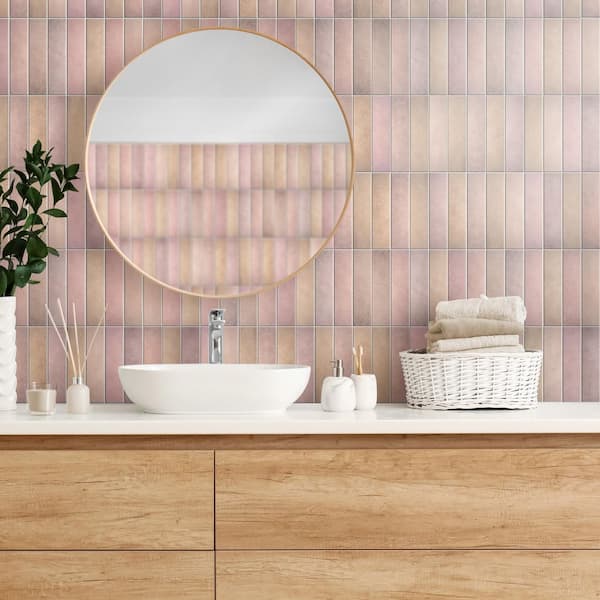 Merola Tile Heritage Rose 2.3/8 in. x 9. 5/8 in. Porcelain Floor