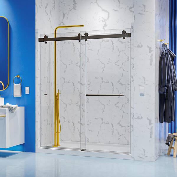 Frameless Bypass Sliding Shower Door, How To Clean Between Sliding Shower Doors