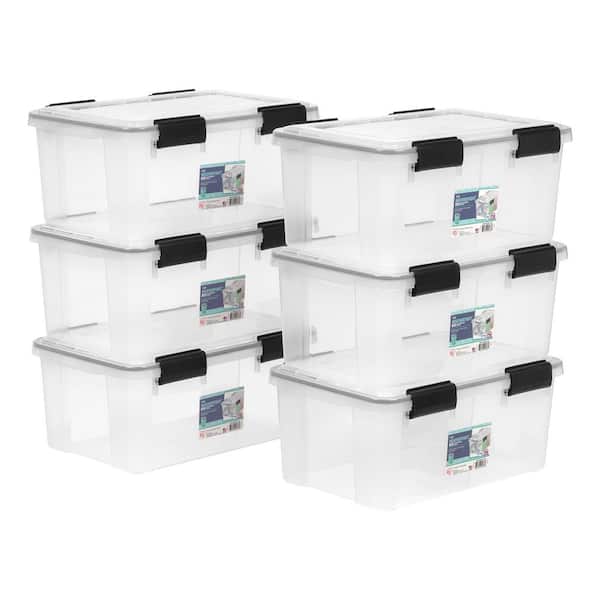 IRIS 19 Qt. WeatherPro Storage Box in Clear (6-Pack)