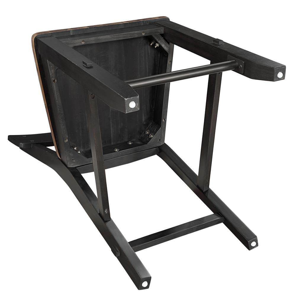 Bermuda 7-Piece Black and Acacia Wood Counter Dining Set