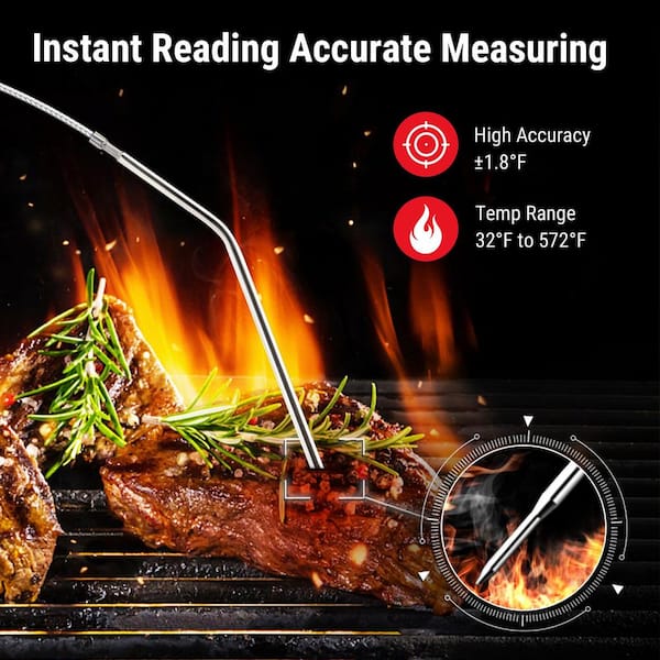 ThermoPro TP20 500FT Wireless Meat Thermometer with Dual Meat Probe,  Digital Cooking Food Meat Thermometer Wireless for Smoker BBQ Grill  Thermometer