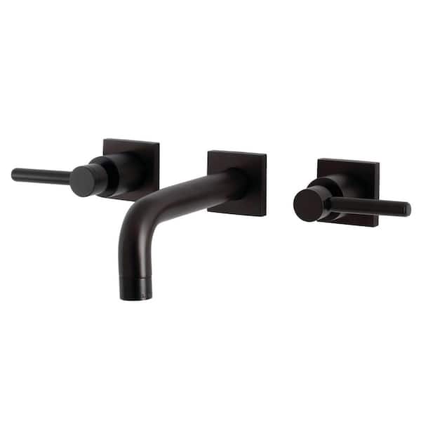 Kingston Brass Concord 2-Handle Wall-Mount Bathroom Faucets in Oil Rubbed Bronze