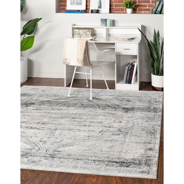 Chateau Wilson Dark Blue 7' 0 x 7' 0 Square Rug