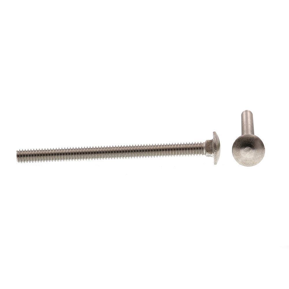 1/4"-20 x 3-1/2" Stainless Steel Domed Carriage Bolts, 15-Pack
