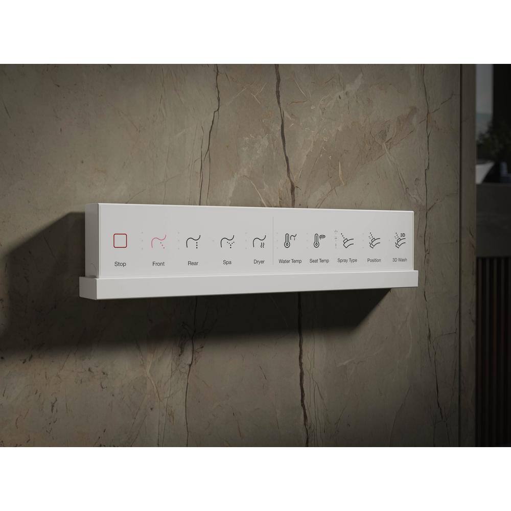 White Round Heated Bidet Toilet Seat with Remote Control