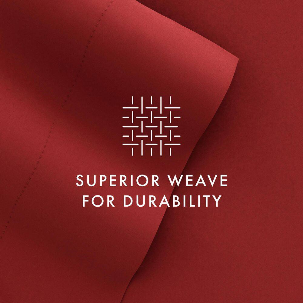 Burgundy Queen Ultra Soft Microfiber Bed Sheet Set