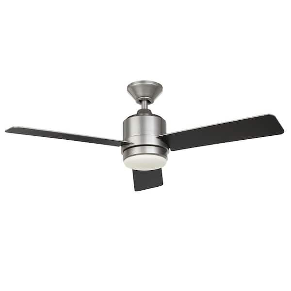 Hampton Bay Castlegate 44 in. Integrated LED Indoor Silver Ceiling