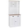 71 in. H Kitchen Storage Pantry Storage Cabinet Closet with Doors and Adjustable Shelves, White