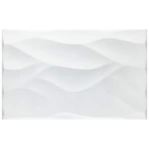 More Natur Matte White 9-7/8 in. x 15-3/4 in. Ceramic Wall Take Home Tile Sample