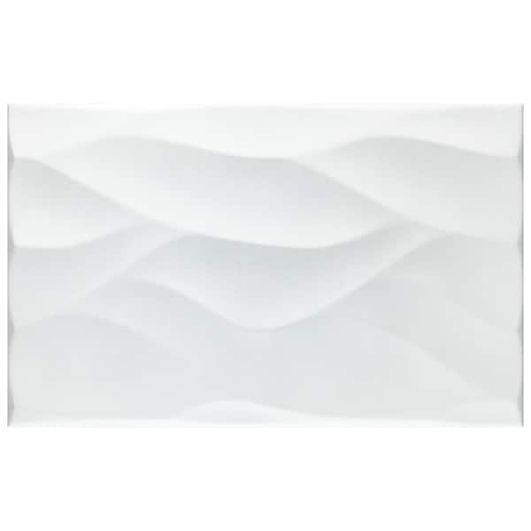 Merola Tile More Natur Matte White 9-7/8 in. x 15-3/4 in. Ceramic Wall Take Home Tile Sample