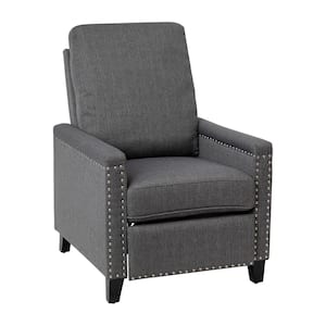 Gray Fabric Push Back Recliner Chair