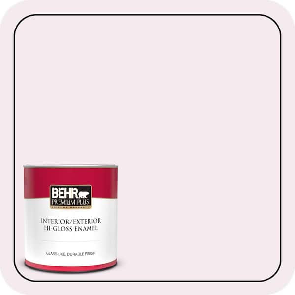 BEHR PREMIUM PLUS 1 qt. #690C-1 Sweet Illusion Hi-Gloss Enamel Interior/Exterior Paint & Primer