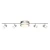 Hampton Bay Greyrock 3.44 ft. 4-Light Brushed Nickel Integrated LED ...