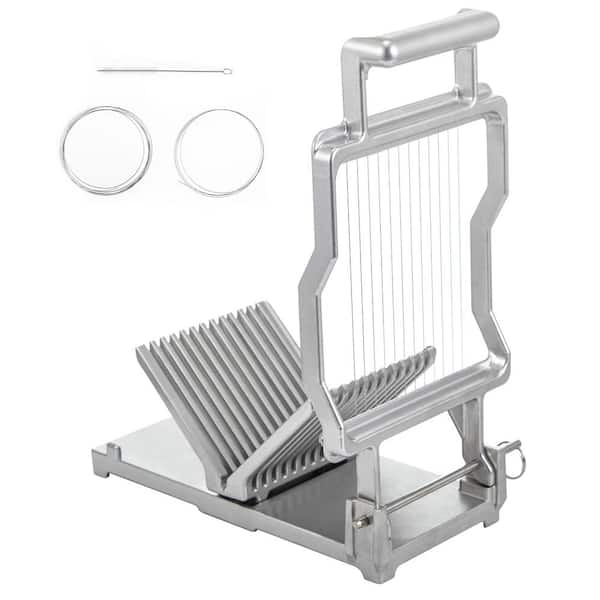 Cheese Cutter with Replaceable Wire, Aluminum Alloy Commercial Cheese Slicer, Stainless Steel Wire, 200-Watt, Silver