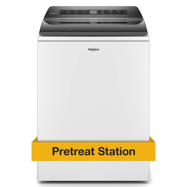 Whirlpool 4.7 cu. ft. Top Load Washer with Agitator, Adaptive Wash Technology, Quick Wash Cycle and Pretreat Station in White