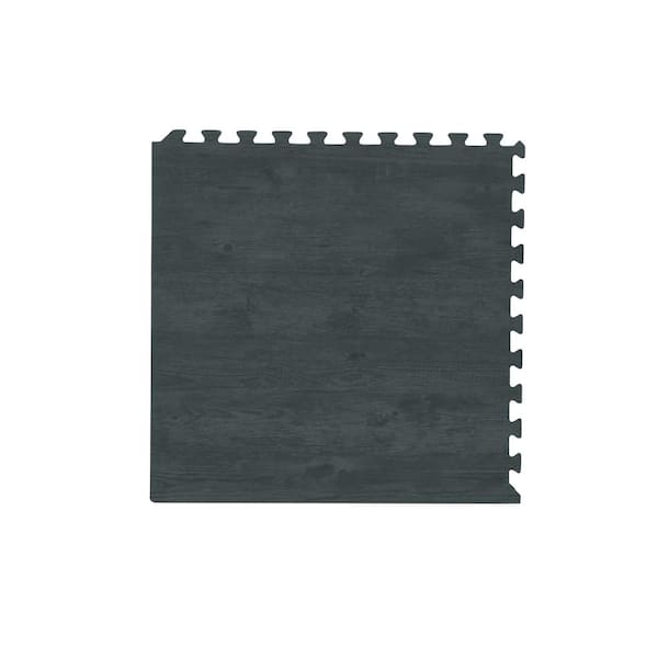 Forest Floor Countryside Flagstone Printed Wood Grain 24" W x 24" L x 3/8" T Interlocking Foam Flooring Mat (6 Tiles), (24 sq. ft.)