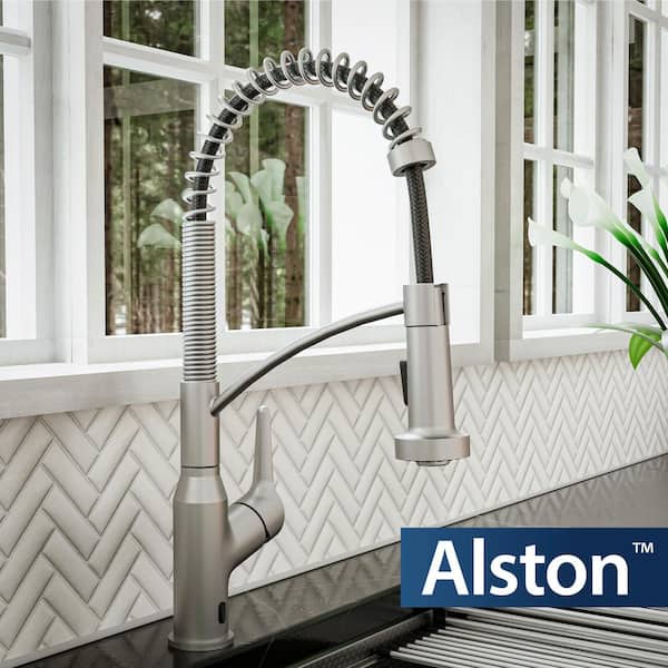 Scottsdale Single Hole Single Handle Pull-Down Sprayer Sensor Kitchen Faucet In Stainless Steel