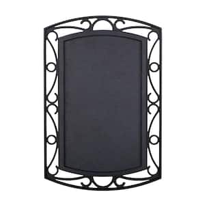 Wireless or Wired Doorbell Chime, Black with Scroll Metal Accent