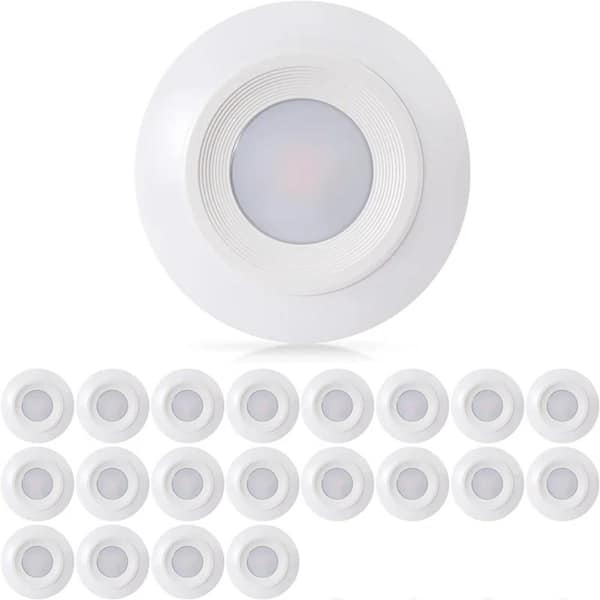 Unbranded 6 in. Warm White 3000K 80-Watt Equivalent Canless Integrated LED Recessed Lighting Kit 20-Pack Disk Light