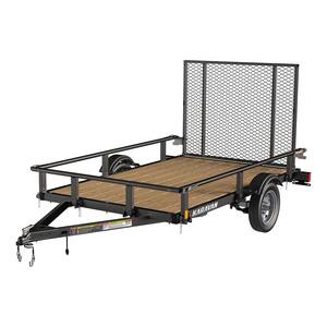5 ft. x 8 ft. Wood Floor Utility Trailer w/ Patented Pivot Down Rail System