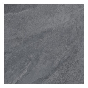 Hurricane Italian Porcelain 24 in. x 24 in. x 9mm Floor and Wall Tile Case - Coal (3-PCS, 12 sq. ft.)