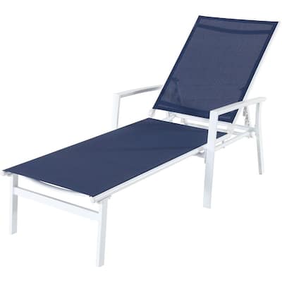 White Outdoor Chaise Lounges Patio Chairs The Home Depot - South Beach White Aluminum And Navy Sling Stacking Chaise Lounge White Outdoor Chaise Lounges Patio Chairs The Home Depot - South Beach White Aluminum And Navy Sling Stacking Chaise Lounge