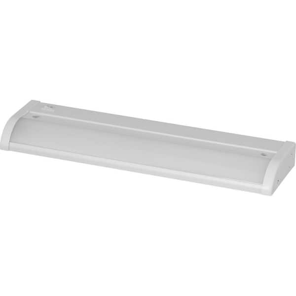Progress Lighting 12 in. LED White Modern Linear Undercabinet Light Fixture for Counters