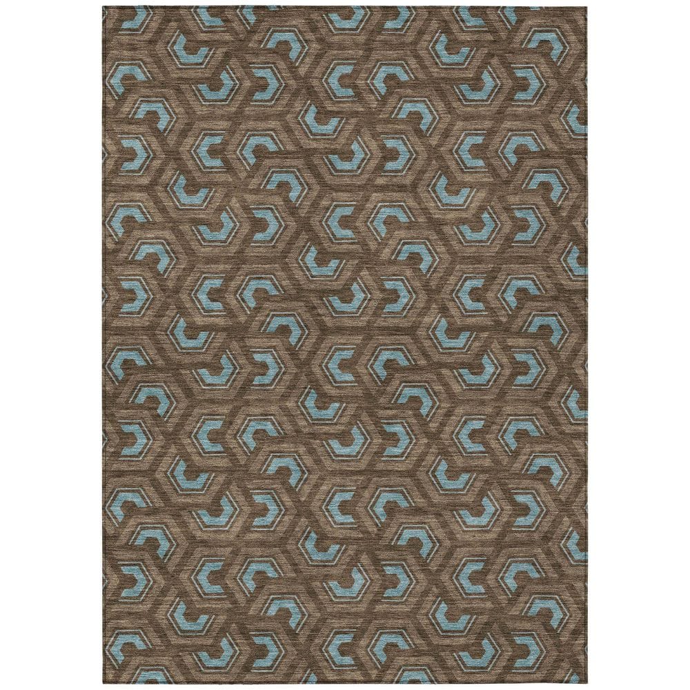 Chantille Machine Washable Indoor/Outdoor Abstract ACN2554 Chocolate 8 ft. x 10 ft. Area Rug price history on PriceWatchPro