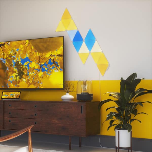 Nanoleaf Shapes-Triangles Smarter Kit NL47-7003TW-7PK - The Home Depot