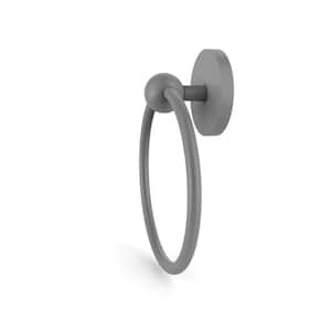 Skyline Collection Towel Ring in Matte Gray