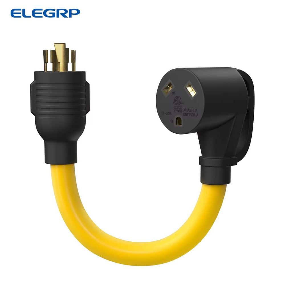 30 Amp Generator to RV Adapter Cord NEMA L14 30P to TT 30R 4 Prong to 3 Prong 10 Gauge STW Dogbone Cord 1FT price history on PriceWatchPro