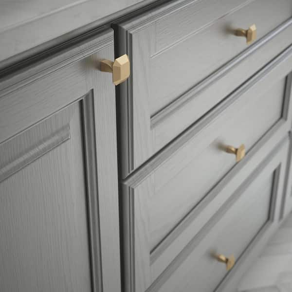 (10-Pack) Napier 1-1/8 in. (29 mm) Classic Champagne Bronze Geometric Cabinet Knobs