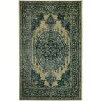 Zephyr Blue 5 ft. x 8 ft. Ornamental Area Rug