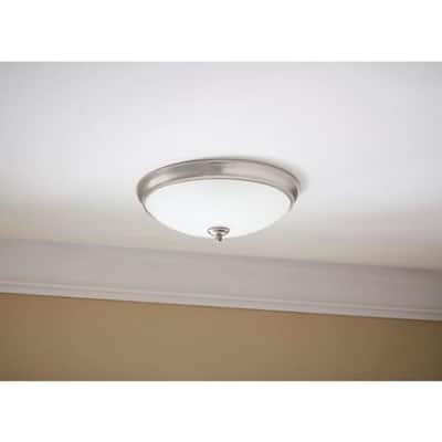 Clifton 13 in. Brushed Nickel Selectable LED Flush Mount