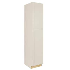 Avondale 18 in. W x 24 in. D x 90 in. H Ready to Assemble Plywood Shaker Pantry Kitchen Cabinet in Antique White