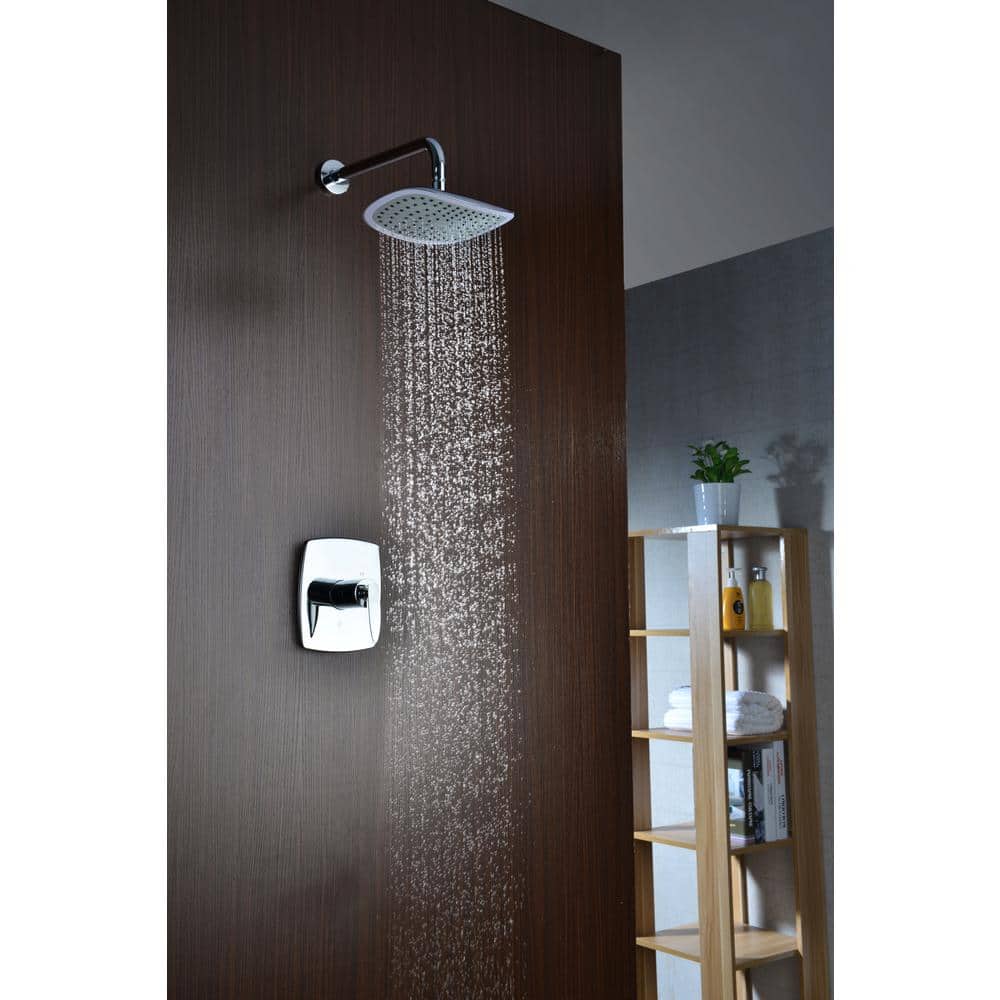 18.7" Chrome Wall Mounted Rain Shower Head Set
