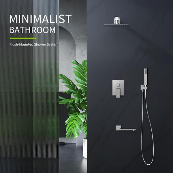 CATTSHO Shower Tub Faucets Sets Complete with Diverter, 5
