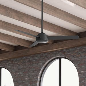 Presto 52 in. Indoor Matte Black Ceiling Fan with Wall Control For Bedrooms