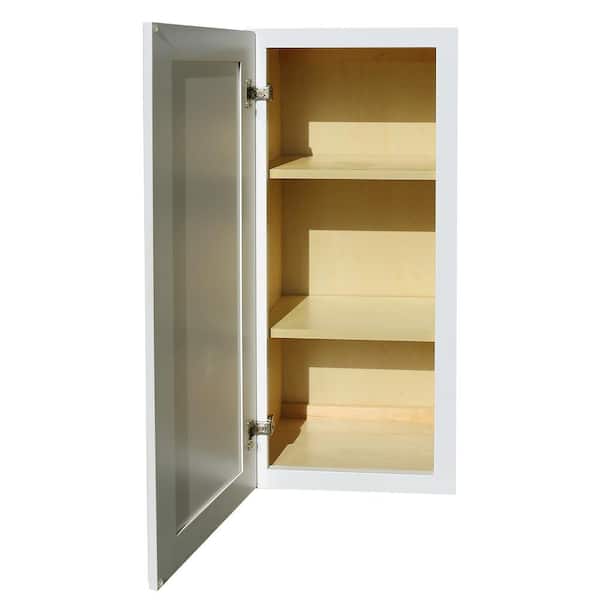 LIFEART CABINETRY LaPort Assembled 21x36x12 in. Wall Cabinet with 1 Door 2 Shelves in Classic White