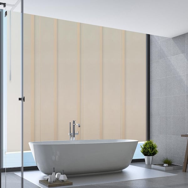 EMOH Sienna Mesh 70 in.- 130 in. W x 116 in. L Adjustable 6-Panel Satin Nickel Single Rail Panel Track with 23.5 in. Slates