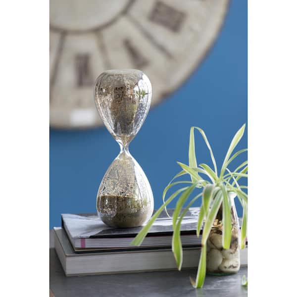 A & B Home Peelus Bisque Sand, Clear Decorative Hour Glasses 75017