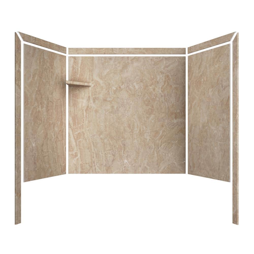 Elite Alaskan Ivory 60" x 32" x 60" Bathtub Surround