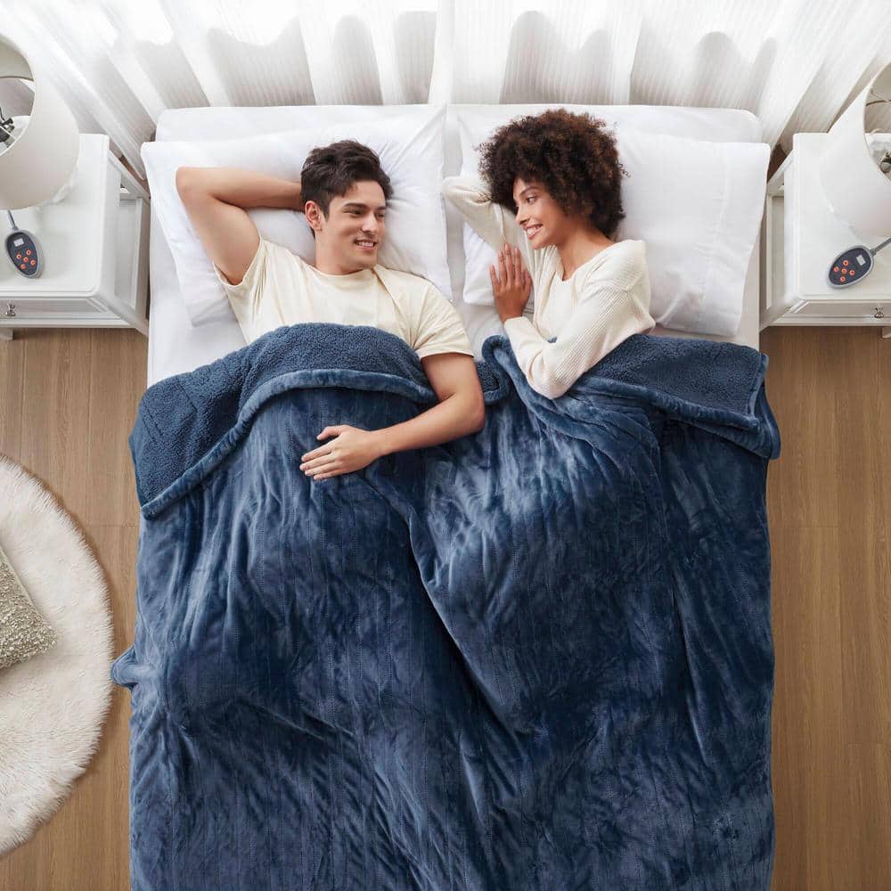 Indigo King Heated Microlight to Berber Blanket