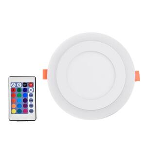 9.65 in. x 9.65 in. 1800 Lumens Integrated LED RGB Panel Light with Remote Control, 6000K
